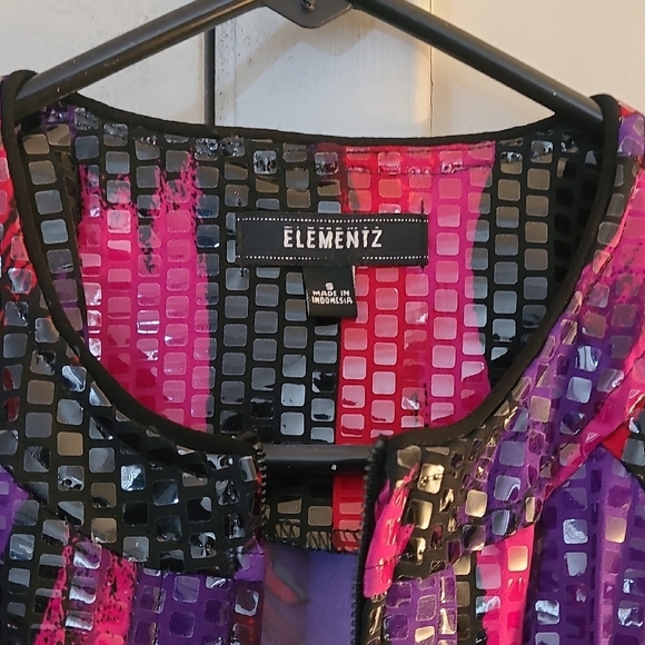 Sequin Blazer Jacket Size S - Pink  Purple and Black - Picture 3 of 13